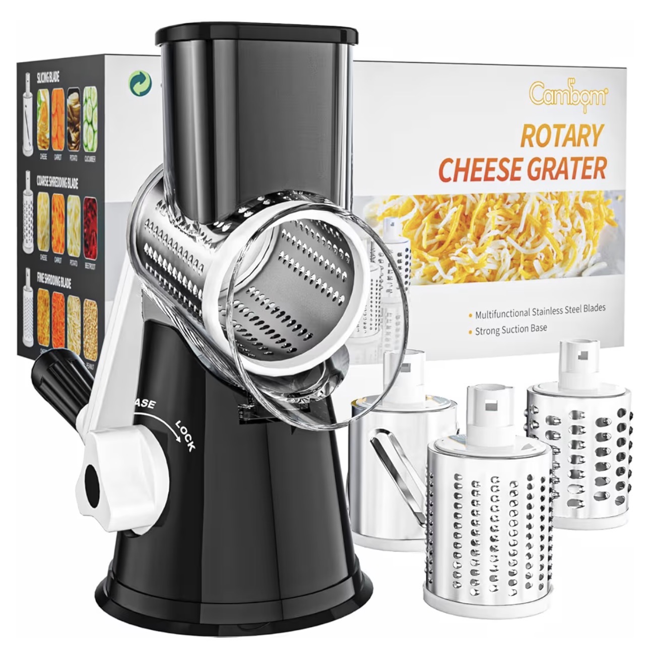 Rallador de Queso Giratorio Multifuncional